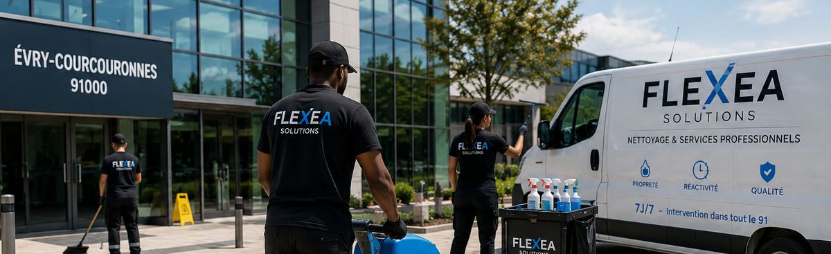 Équipe Flexea Solutions nettoyage professionnel Essonne Évry